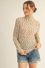 Load image into Gallery viewer, Jodifl Semi Sheer Textured Floral Top in Ivory
