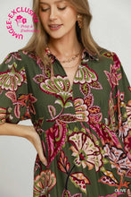 Load image into Gallery viewer, Umgee Boho Paisley Print Midi Dress in Olive