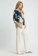 Load image into Gallery viewer, Umgee Bold Peony Floral Print Top in Navy