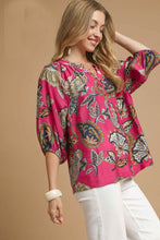 Load image into Gallery viewer, Umgee Boho Paisley Print Top in Pink