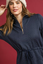 Load image into Gallery viewer, Umgee Cable Knit Mini Dress in Midnight