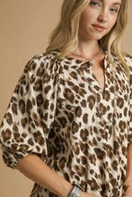 Load image into Gallery viewer, Umgee Leopard Print V Neck Top in Cream