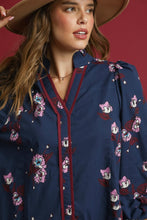 Load image into Gallery viewer, Umgee Floral Print Mini Dress in Midnight Mix