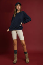 Load image into Gallery viewer, Umgee Cable Knit Pullover Top in Midnight