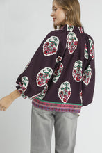 Load image into Gallery viewer, Umgee Boho Floral Print Top in Plum