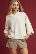 Load image into Gallery viewer, Umgee Solid Color Textured Knit Top in Ecru