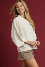 Load image into Gallery viewer, Umgee Solid Color Textured Knit Top in Ecru