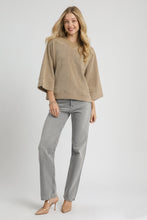 Load image into Gallery viewer, Umgee Solid Color Textured Knit Top in Taupe