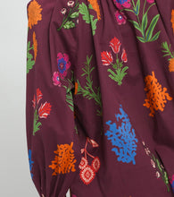 Load image into Gallery viewer, Umgee Floral Print Top with Contrasting Collar in Burgundy Mix
