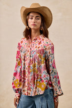 Load image into Gallery viewer, BiBi Mix N Match Print Button Down Top in Rose Mix