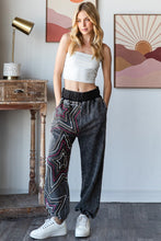 Load image into Gallery viewer, Oli & Hali Mineral Washed Star Detailed Joggers in Black