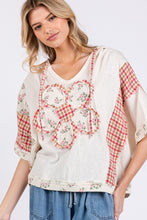 Load image into Gallery viewer, Sage+Fig Mix n Match Hooded Top with Daisy Patch Front in Cream