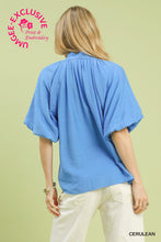 Load image into Gallery viewer, Umgee Embroidered Boho Top in Cerulean
