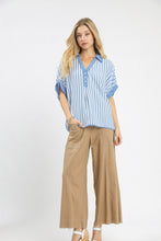 Load image into Gallery viewer, Umgee OVERSIZED Striped Top in Light Blue