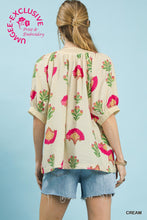 Load image into Gallery viewer, Umgee Abstract Print Top in Cream
