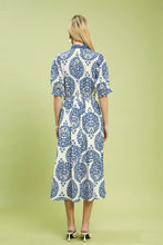 Load image into Gallery viewer, Umgee Medallion Paisley Print Midi Dress in Blue