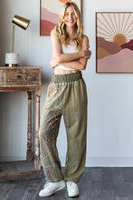 Load image into Gallery viewer, Oli & Hali Mineral Washed Star Detailed Joggers in Olive
