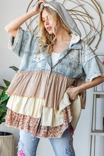 Load image into Gallery viewer, Oli & Hali Mix n Match Tiered Jacket in Light Denim Multi ON ORDER