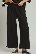 Load image into Gallery viewer, Umgee Textured Jacquard Straight Pants in Black