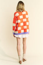 Load image into Gallery viewer, Davi & Dani Mixed Textured Open Front Cardigan in Orange