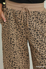 Load image into Gallery viewer, Umgee Leopard Jacquard Straight Pants in Mushroom