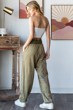 Load image into Gallery viewer, Oli & Hali Mineral Washed Star Detailed Joggers in Olive