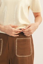 Load image into Gallery viewer, Jodifl Stitch Accent Wide Leg Solid Pants in Toffee