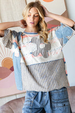 Load image into Gallery viewer, Oli & Hali Flower Patchwork Top in Blue