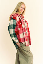 Load image into Gallery viewer, Davi & Dani Brushed Buffalo Plaid Shacket in Red Multi