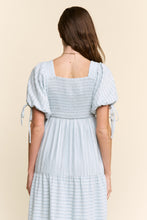Load image into Gallery viewer, J.nna Textured Striped Maxi Dress in Blue