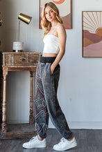Load image into Gallery viewer, Oli & Hali Mineral Washed Star Detailed Joggers in Black