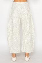 Load image into Gallery viewer, STITCH & Co Floral Barrel Pants in Cream Ditzy Blue