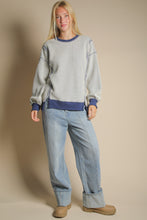 Load image into Gallery viewer, Very J OVERSIZED Waffle Knit Top in Navy