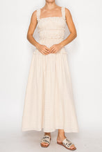 Load image into Gallery viewer, STITCH & Co Gingham Maxi Dress in Sand