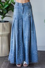 Load image into Gallery viewer, Oli & Hali Wide Leg Splatter Denim Jeans in Blue