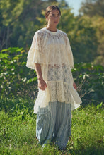 Load image into Gallery viewer, Davi & Dani OVERSIZED Sheer Lace Tunic Top in Cream