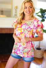 Load image into Gallery viewer, Haptics Floral Print Woven Top in Pink/Peach