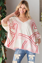 Load image into Gallery viewer, Oli & Hali OVERSIZED Connected Hearts Top in Cream