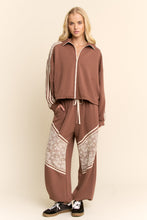 Load image into Gallery viewer, Davi & Dani Jacket and Pants Set in Mocha Brown