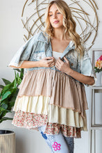 Load image into Gallery viewer, Oli & Hali Mix n Match Tiered Jacket in Light Denim Multi ON ORDER