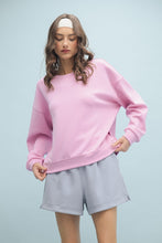 Load image into Gallery viewer, Wishlist OVERSIZED Knit Top with Side Snaps in Hibiscus