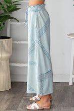 Load image into Gallery viewer, Oli & Hali Terry Knit Pants with Lace Trim in Light Blue