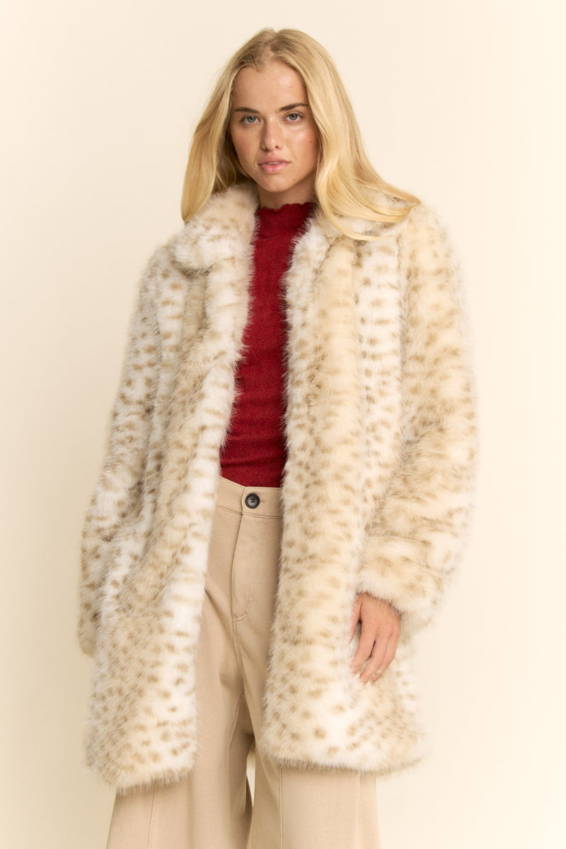 Davi & Dani Tri Color Faux Fur Jacket in Leopard/Taupe – June Adel
