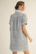 Load image into Gallery viewer, Jodifl Eyelet Lace Shift Dress in Periwinkle ON ORDER