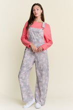 Load image into Gallery viewer, J.nna Floral Print Overalls in Light Grey
