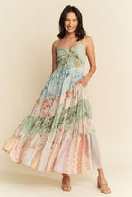 Load image into Gallery viewer, Davi & Dani Mixed Print Maxi Dress in Sage Multi