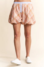 Load image into Gallery viewer, J.nna Plaid Pattern Balloon Shorts in Orange