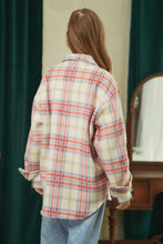 Load image into Gallery viewer, Davi & Dani Multi Color Plaid Shacket in Fanta Orange
