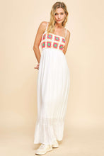 Load image into Gallery viewer, Davi & Dani Crochet Bodice Maxi Dress in White