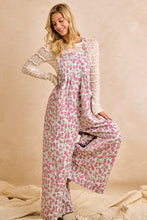 Load image into Gallery viewer, BiBi Jacquard Vintage Floral Overalls in Red